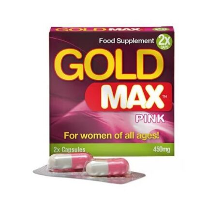 Pastile pentru îmbunătățirea orgasmului la femei, Gold Max Pink, efect rapid, durată îndelungată, ingrediente naturale, 2 capsule