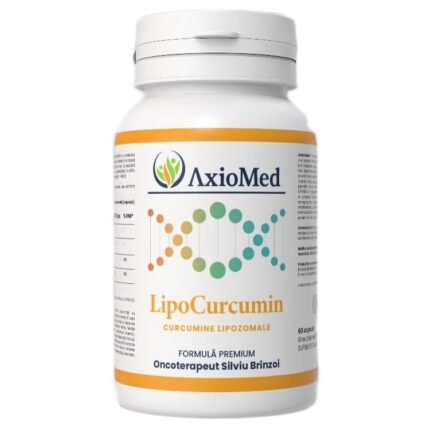 Supliment LipoCurcumin, Axiomed, 60 cps, curcumina lipozomala, piperina, vitamina C, vitamina E